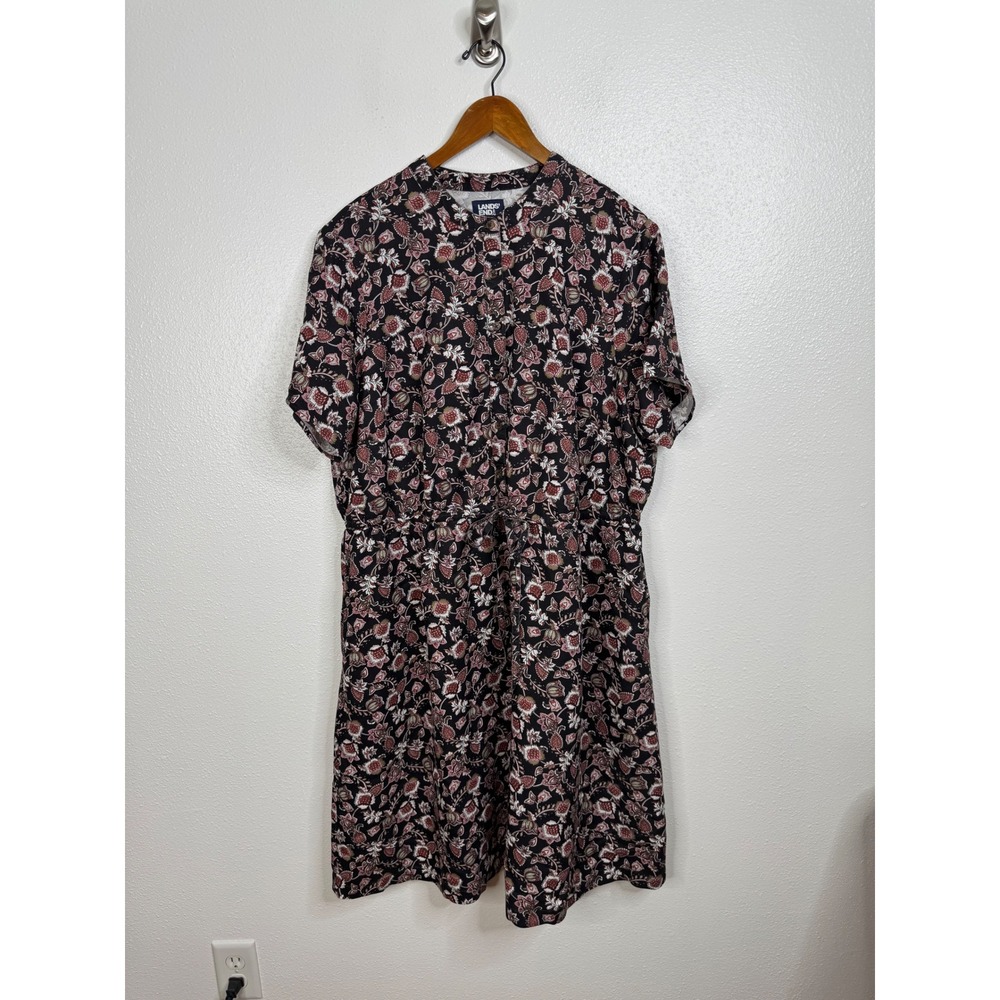 Lands' End Paisley Print‎ Knee Length Dress Size 1X